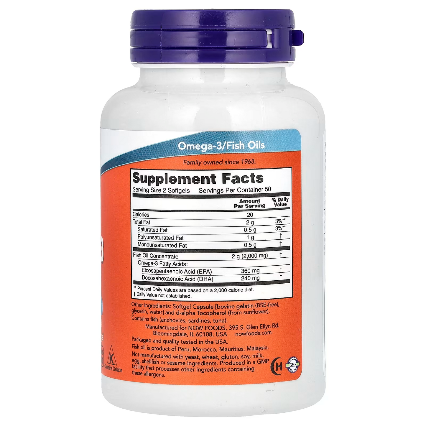 Omega-3 Fish Oil, 1,000 mg, 180 EPA - 120 DHA