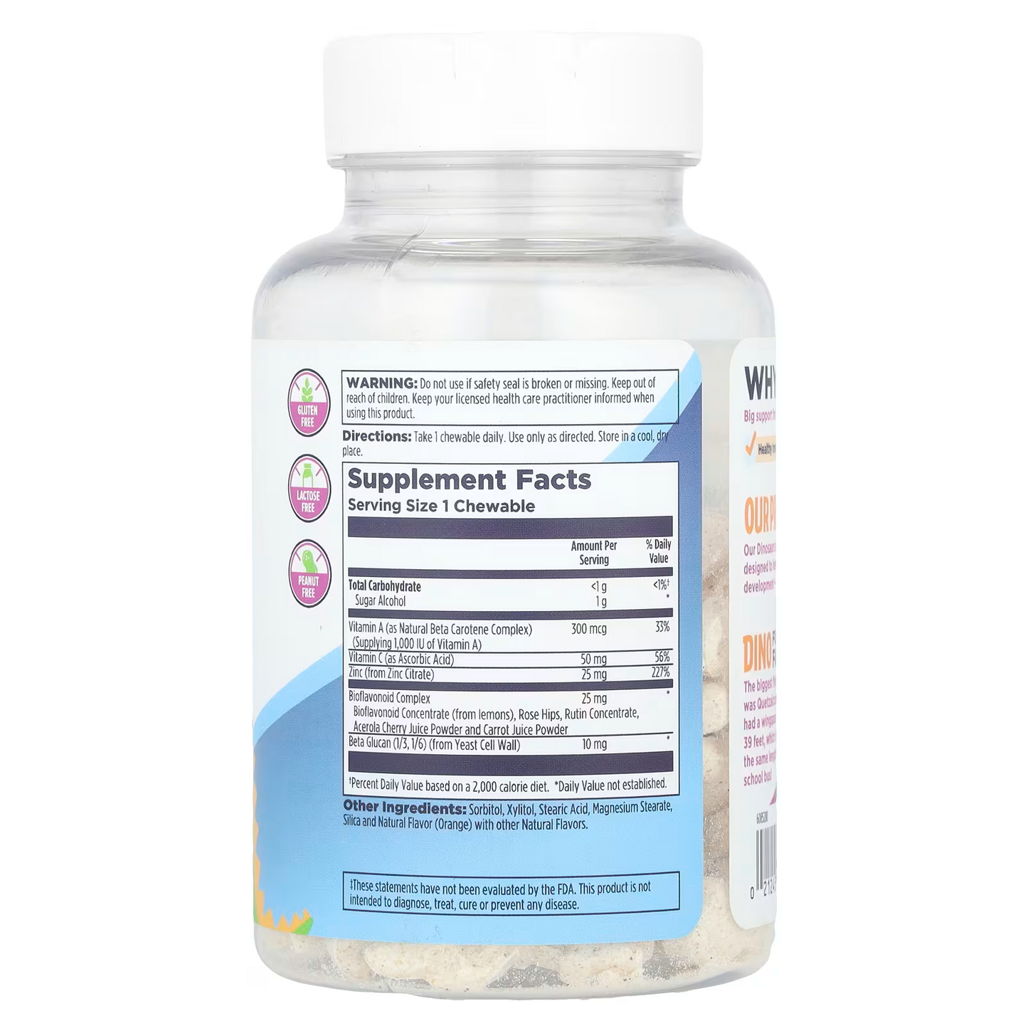 Dinosaurs®, Immuno-Raptor™, Orange, 60 Chewables