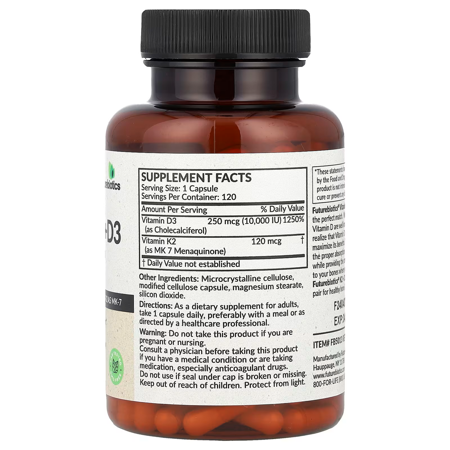 Vitamin K2 + D3, Extra Strength, 120 Capsules