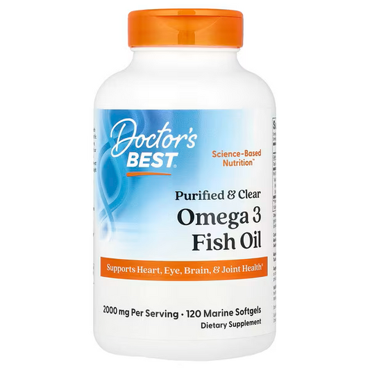 Purified & Clear Omega 3 Fish Oil, 2,000 mg, 120 Marine Caps (1,000 mg per Caps)