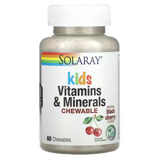 Kids Vitamins & Minerals Chewable, Natural Black Cherry 60 Caps
