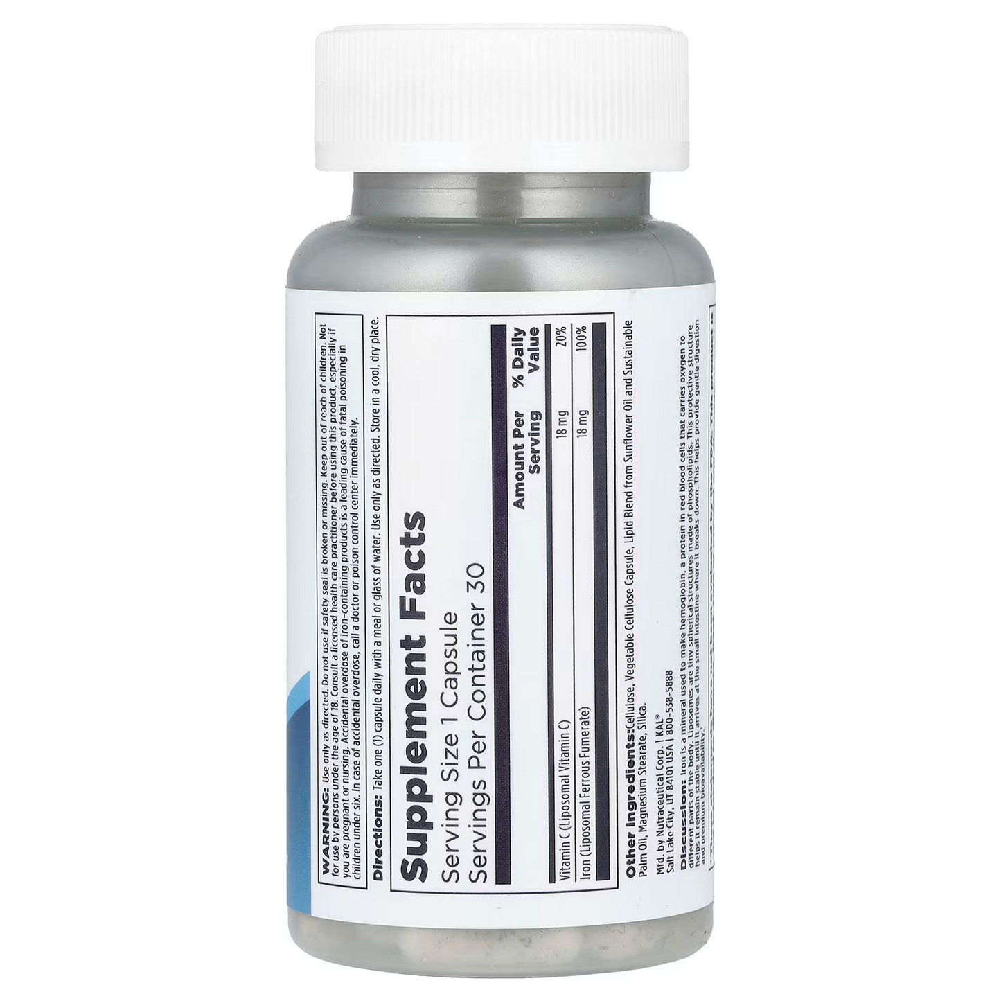 Liposomal Iron + C, 30 VegCaps