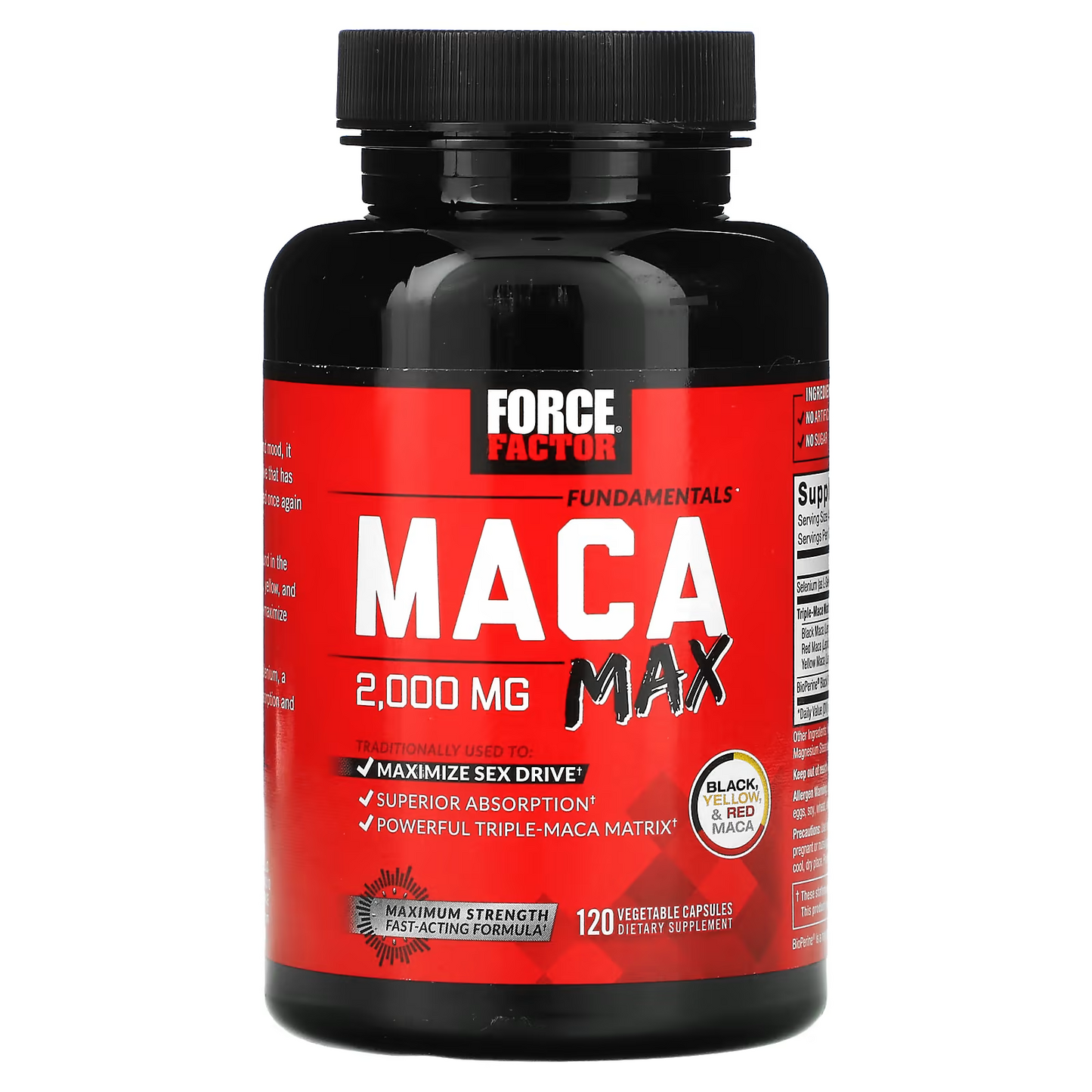 Fundamentals, Maca Max, 2,000 mg, 120 Vegetable Capsules (500 mg per Capsule)