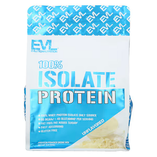 00% Isolate Protein, Unflavored, 1 lb (454 g)