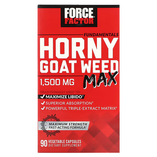 Fundamentals, Horny Goat Weed Max, 1,500 mg, 90 Vegetable Capsules (500 mg per Capsule)