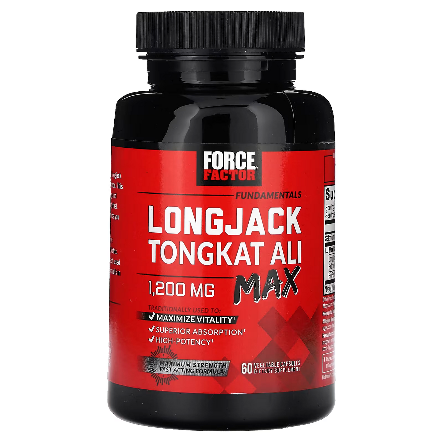 Fundamentals, LongJack Tongkat Ali Max, 1,200 mg, 60 Vegetable Capsules, (600 mg per Capsule)