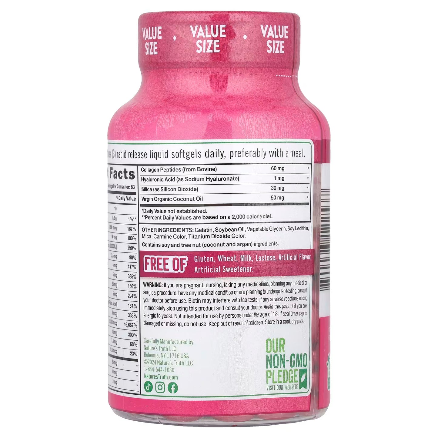 Nature's Truth, Hair, Skin & Nails with Biotin, Superior Strength soft gels