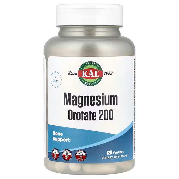 Magnesium Orotate 200, 200 mg, 120 Vegcaps (50 mg per Capsule)