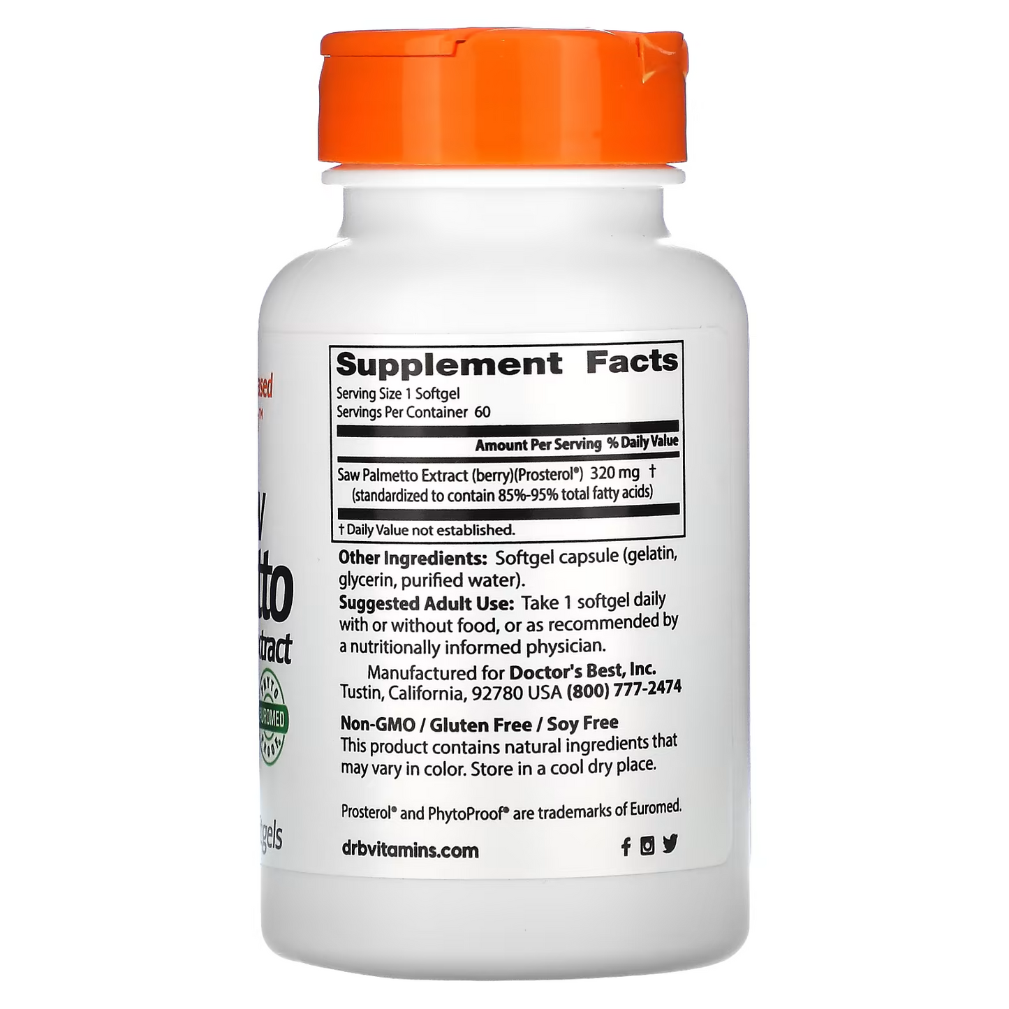 Saw Palmetto, Standardized Extract, 320 mg