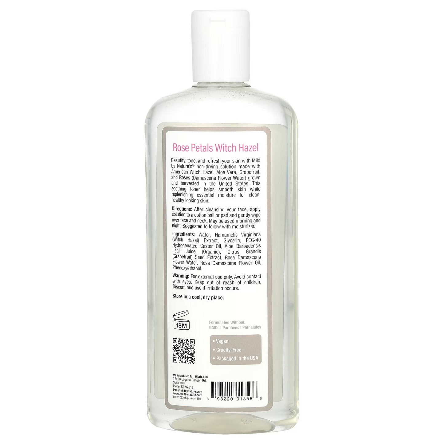 Mild By Nature, Witch Hazel, Alcohol-Free