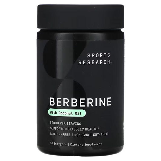 Berberine With Coconut Oil, 500 mg, 90 Softgels