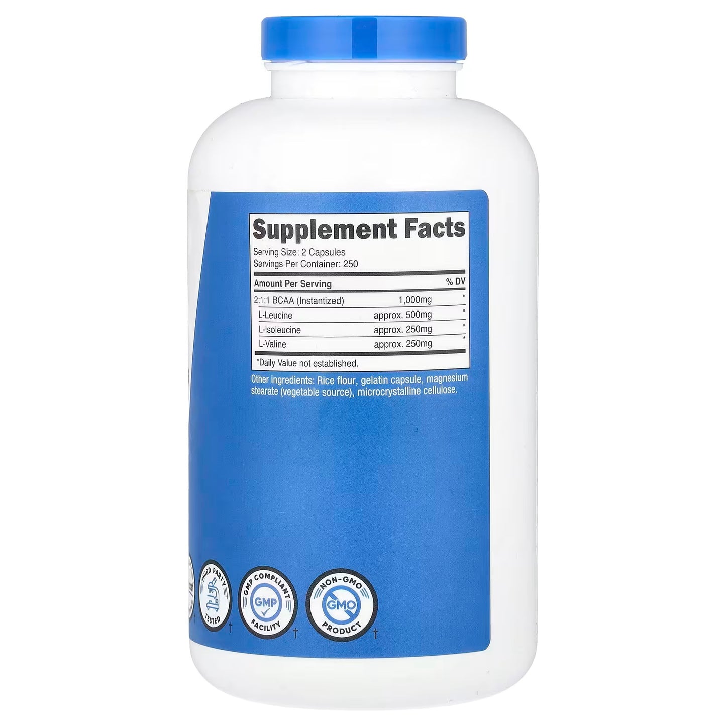 Nutricost, BCAA, 1,000 mg, 500 Capsules (500 mg per Capsule)
