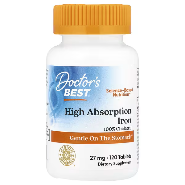 Iron, 27 mg, 120 Tablets ( High Absorption)